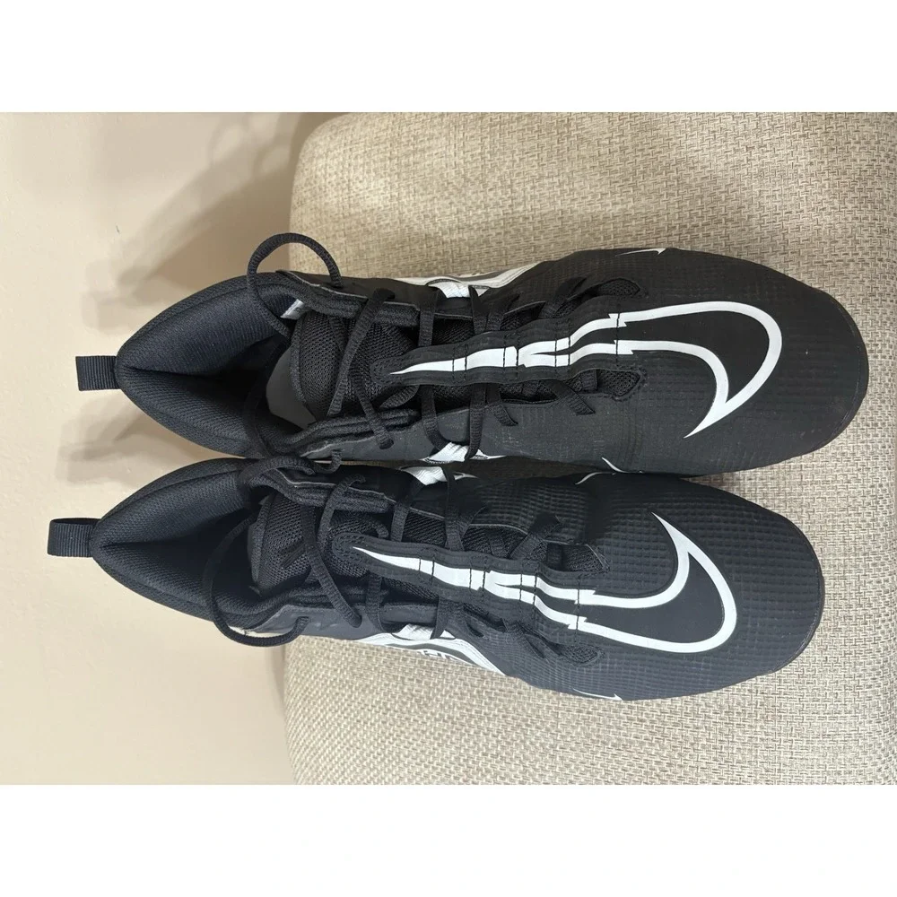 Mens Nike Alpha Menace 3 Shark Football Cleat Black CV0582-001 Fastflex Sz 12 - Picture 5 of 9